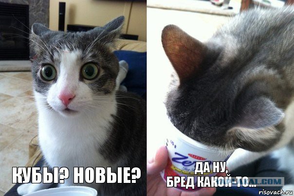 Свежие кубики.