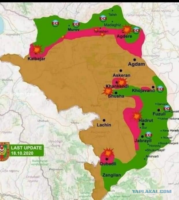 Война в Карабахе продолжает набирать обороты: под обстрелом Гянджа и Степанакерт