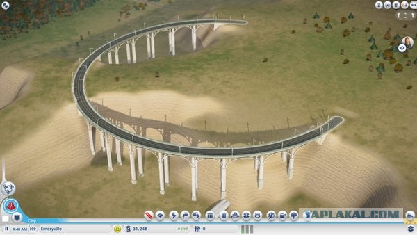 Деревянный мост горит и рушится