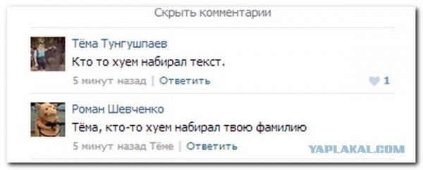 Смешные комментарии из социальных сетей