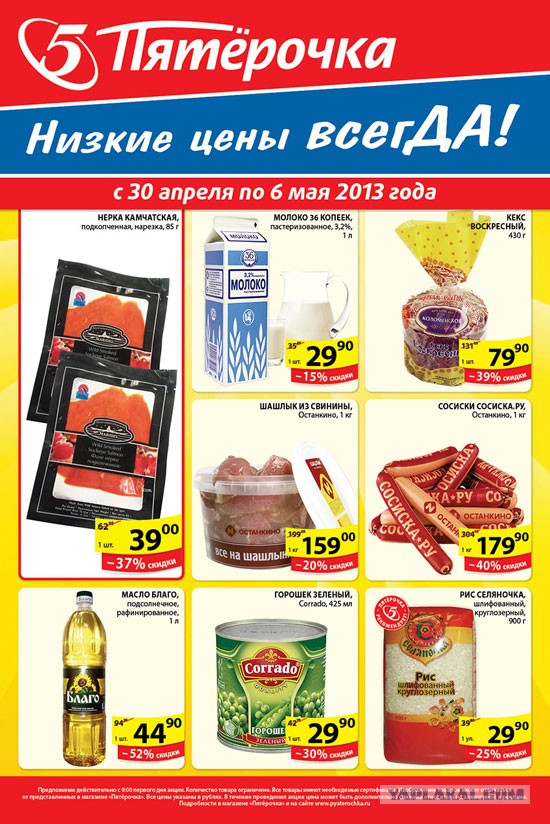 Стабильность наше все! Небольшая подборка цен 2012-2013 года от "Пятерочки"