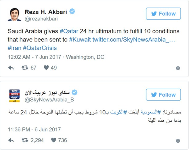 Саудовская Аравия выдвинула Катару 24-часовой ультиматум