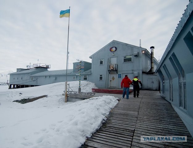 Антарктическая станция на Южном полюсе