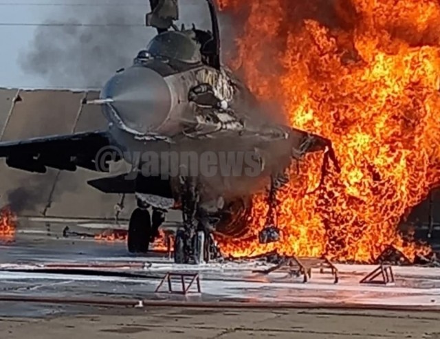 В Астраханской области сгорел МиГ-29