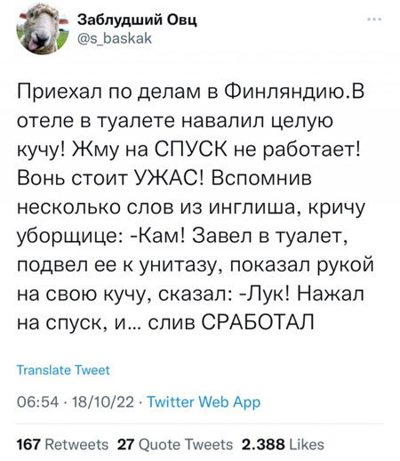 Забавные комментарии из социальных сетей (23.10.23)