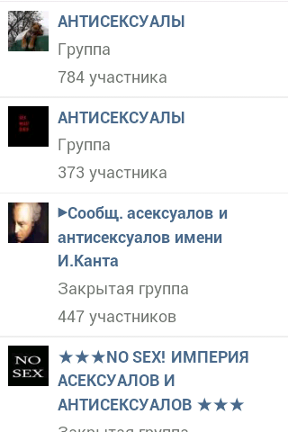 Сообщества противников секса