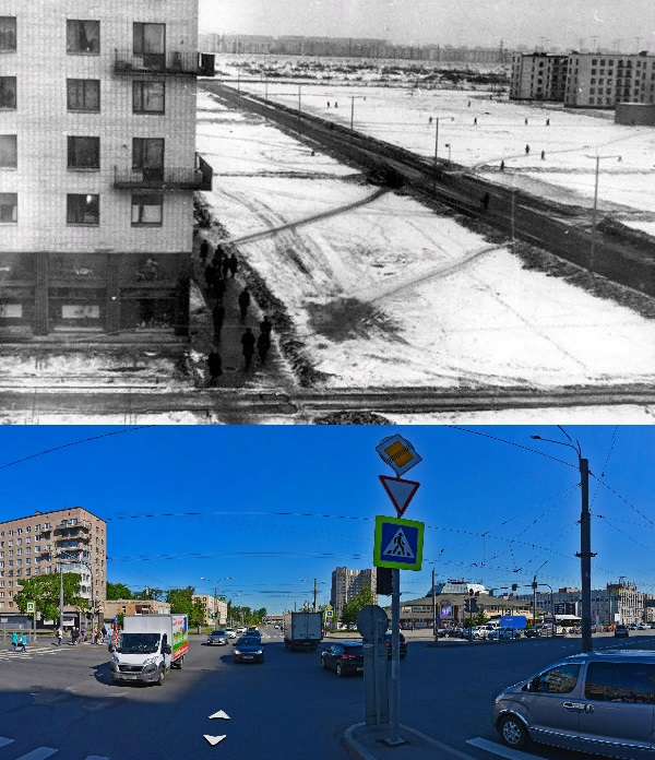 Перекресток ул народного ополчения 24 фото Старые и современные фото Санкт-Петербурга - ЯПлакалъ