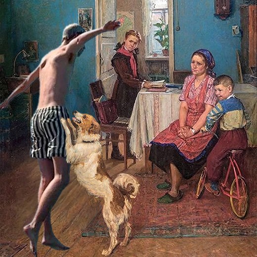 Икар в полосатых шортах