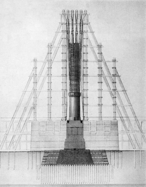 Описание округления и обтёски Александровской колонны