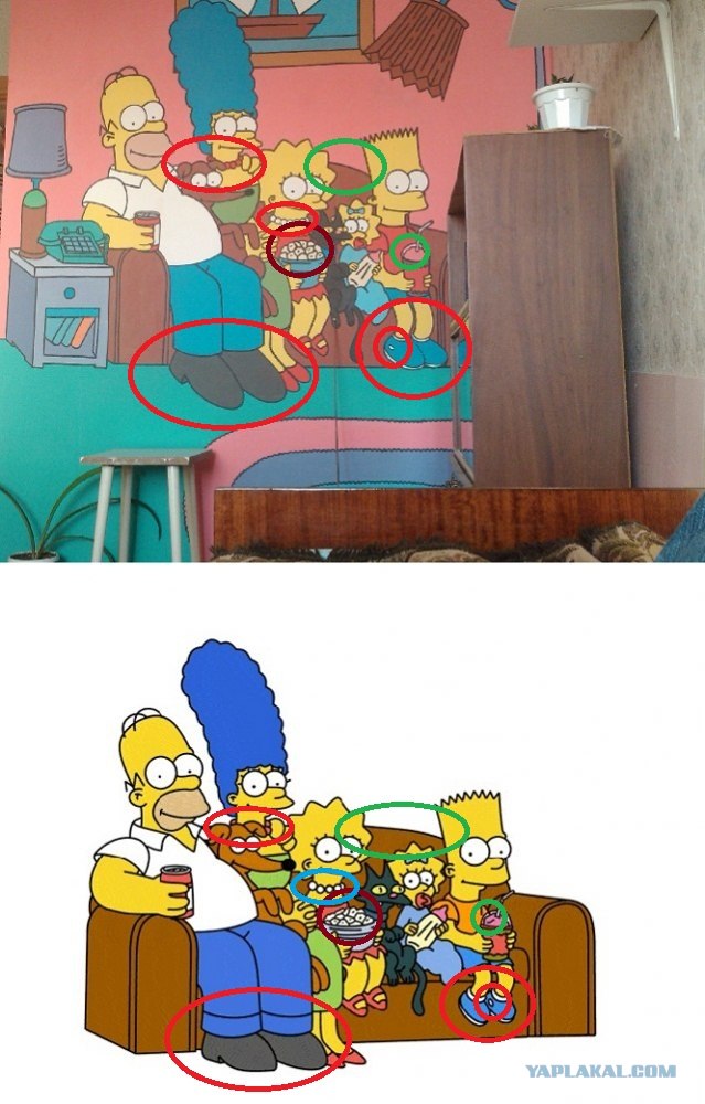 Симпсоны на стене