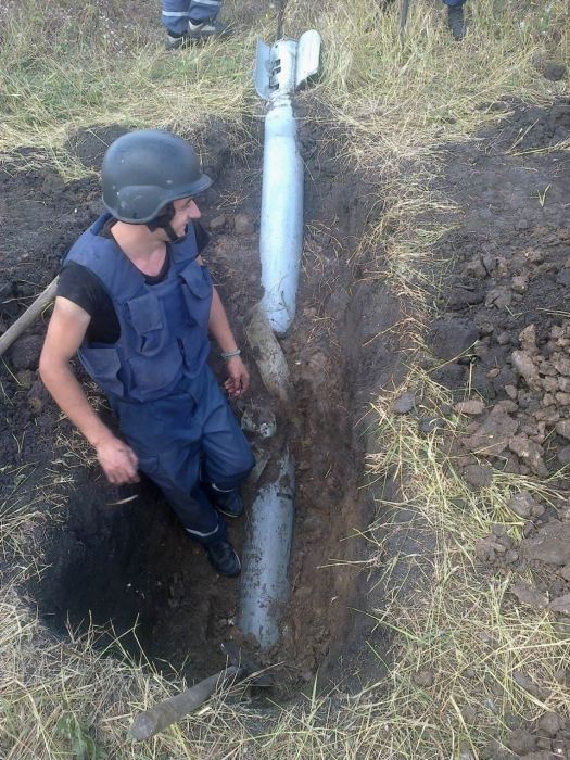 Неразорвавшиеся снаряды на Донбассе