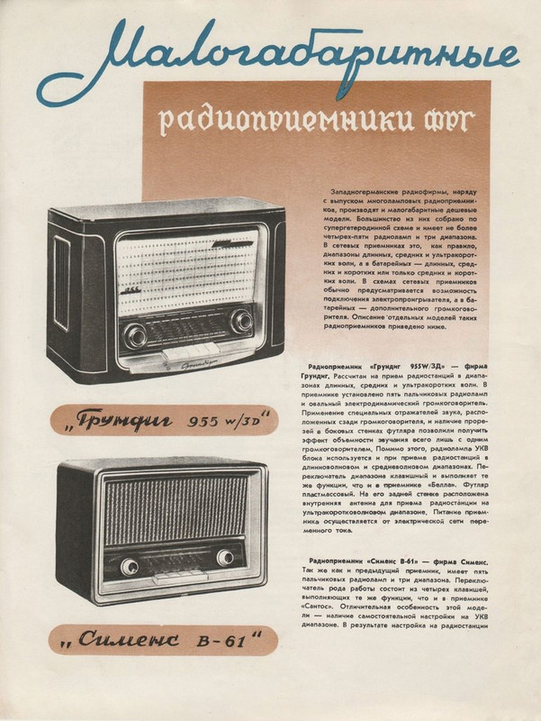 Новые товары 1958