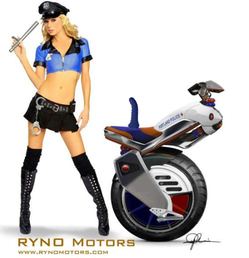 Одноколесный мотоцикл для полицейских
