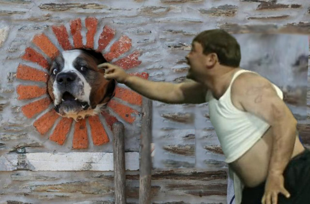 Фотожаба "Собакевич в окне"