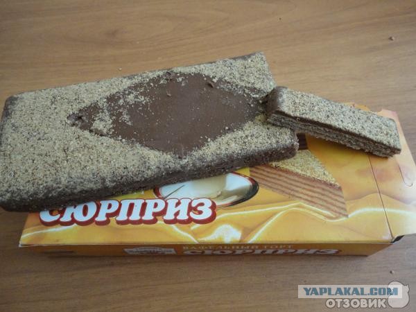 Торт сюрприз вафельный