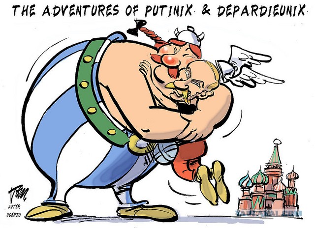 В Париже мобильный оператор тролит Депардье