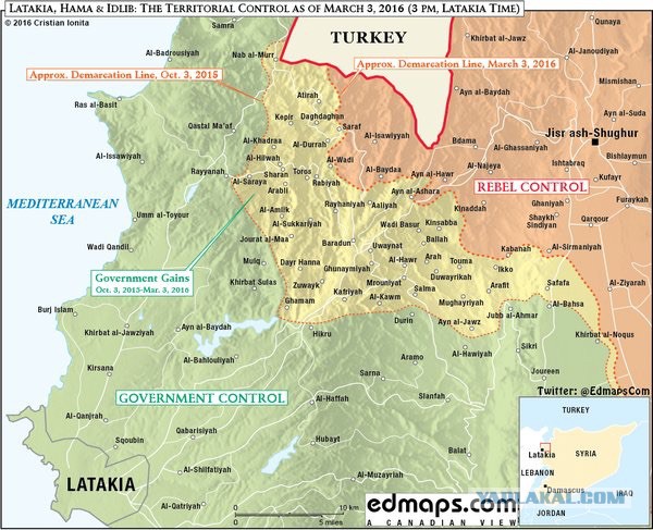 Развитие конфликта в Сирии и Ираке наглядно
