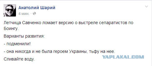 Летчица Савченко: Ополченцы не сбивали "Боинг"