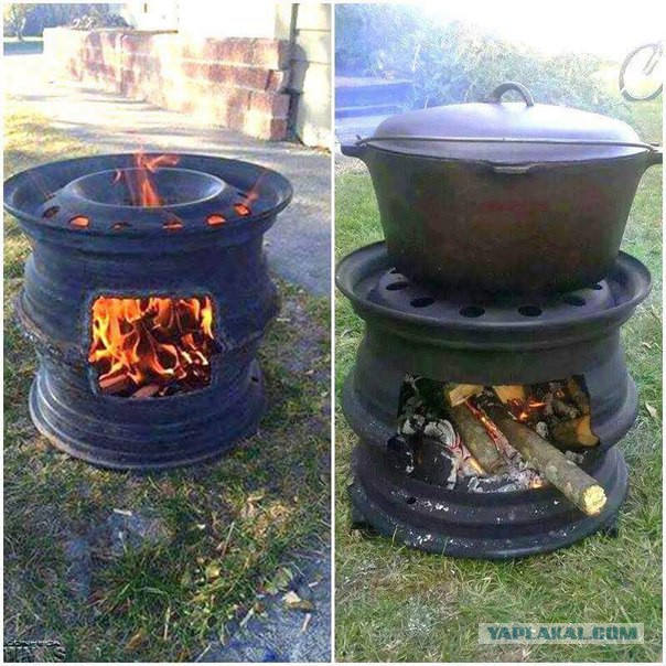 Простецкая печь для казанка