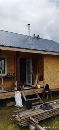 Дачный домик с баней часть 2