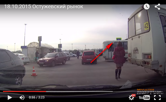 Глупая баба за рулем и большой балбес