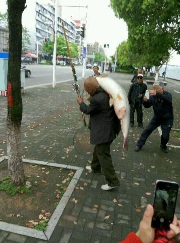"Поймал мужик рыбку"