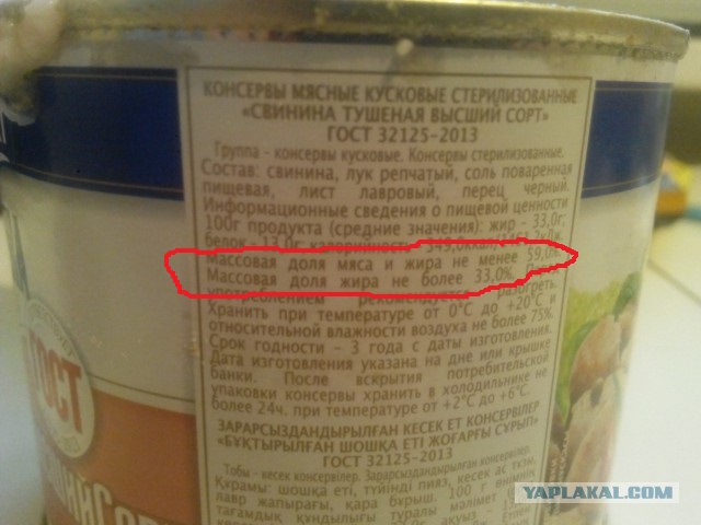 Главпродукт, Гост, высший сорт