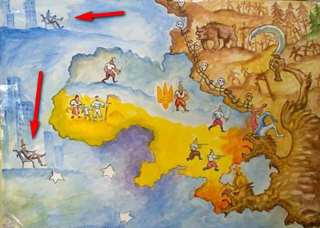 Детский рисунок из Украины.