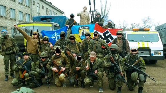 После посещения Зеленским на украинских позициях вывесили  флаг нацисткой Германии