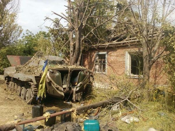 Накрытая позиция укр. военных в Авдеевке