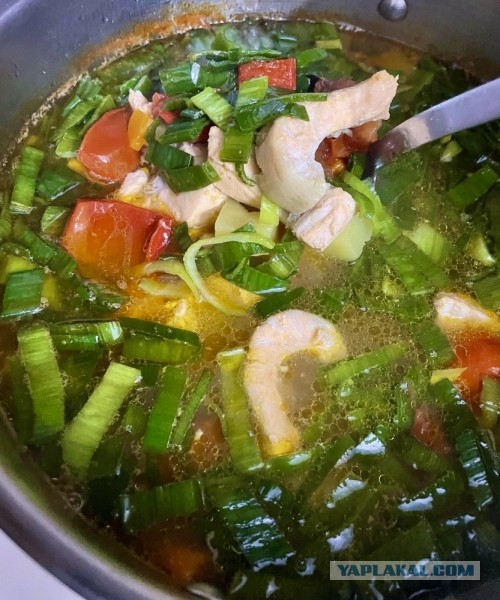 Рыбный суп … сёмга и овощи