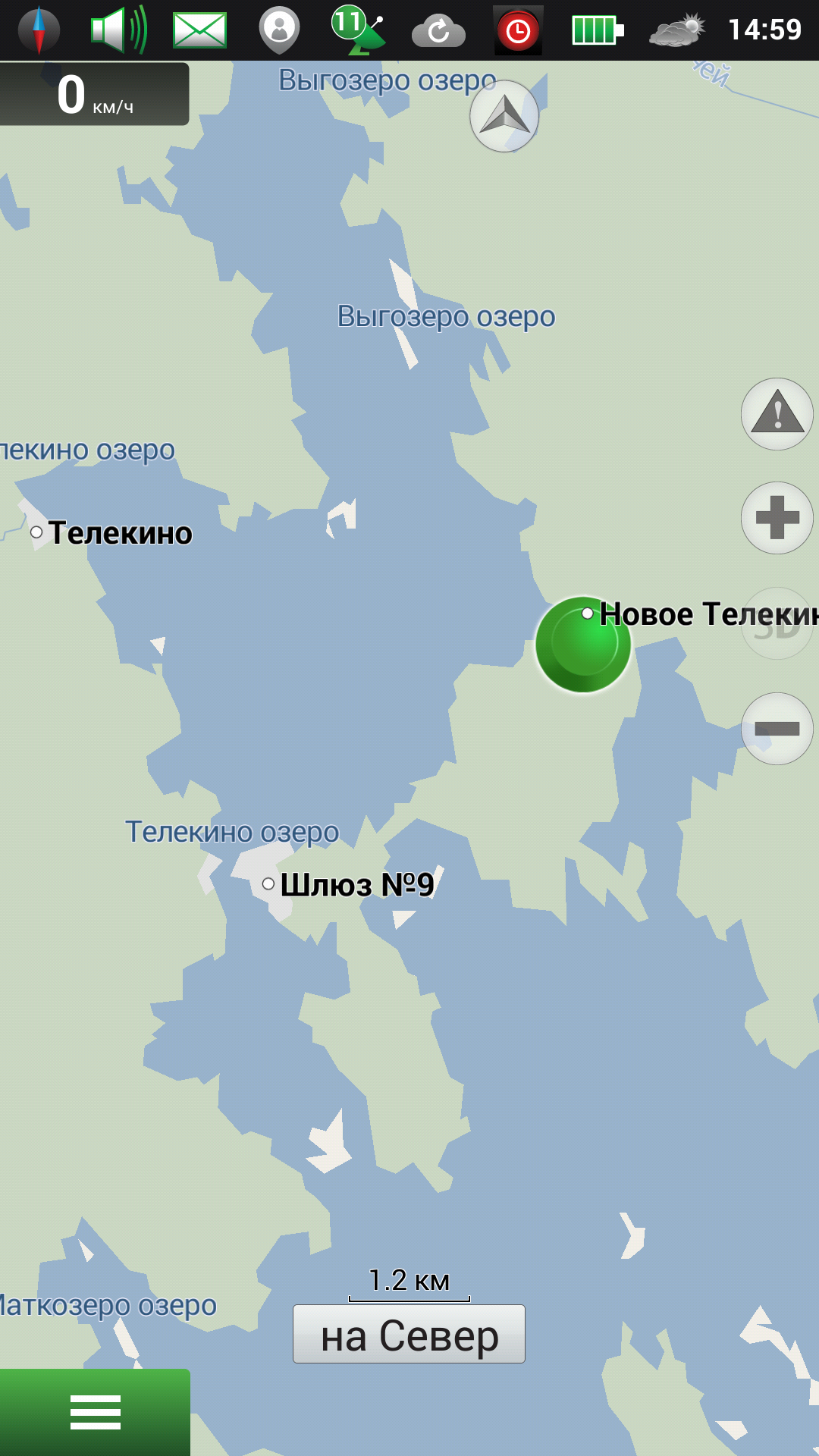Озеро Выгозеро на карте