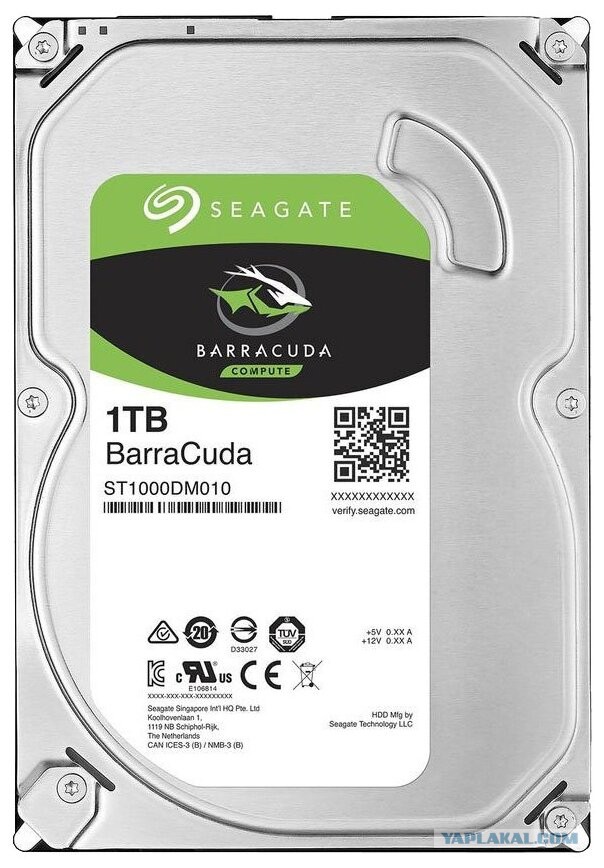 Жесткий диск seagate Barracuda ST1000DM010, 1тб