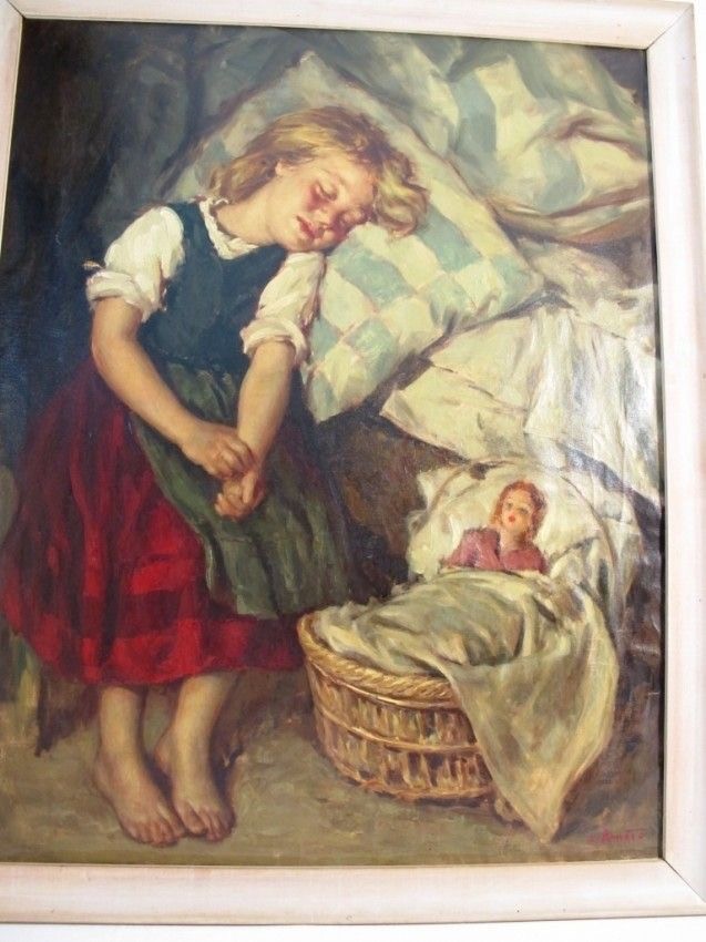 Живопись. Девочки и куклы