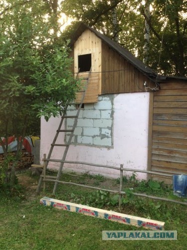 Делаем баньку из домишки