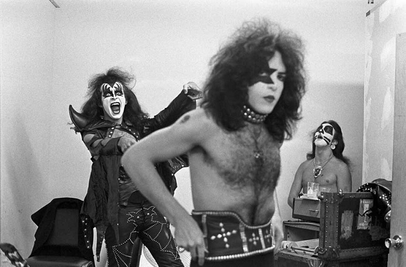 Джин Симмонс, Пол Стэнли и Питер Крисс из группы Kiss.