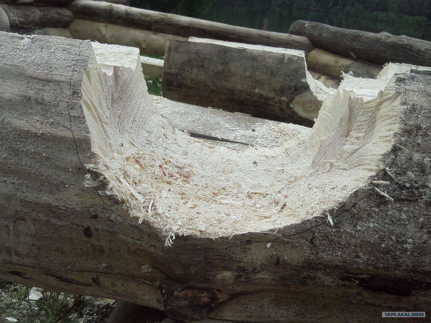 Бревно из бетона своими руками