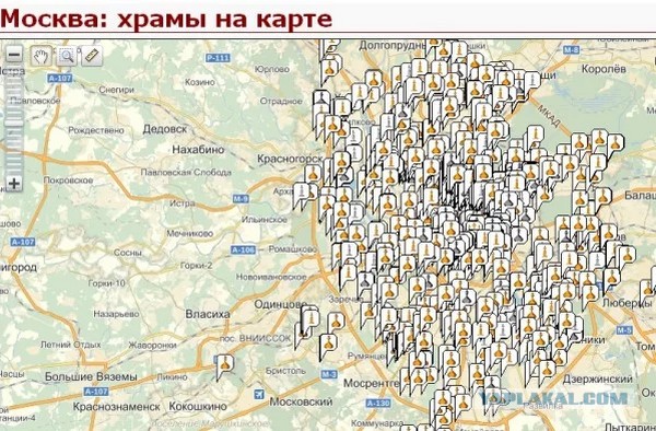 Карта монастырей россии