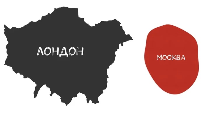 сравнение площади москвы с другими городами