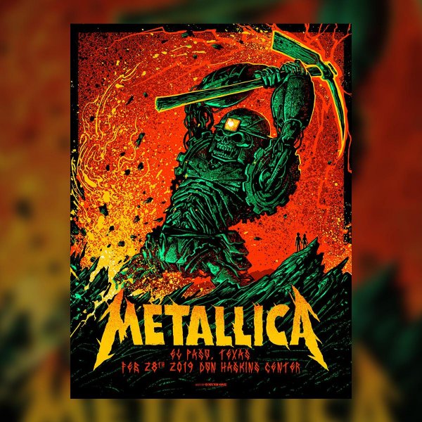Концертные постеры от Metallica...