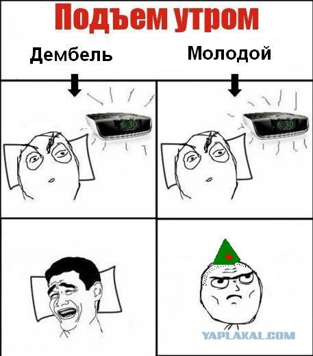 Подъём утром