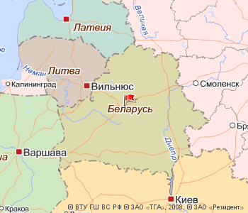 Карта литвы и белоруссии