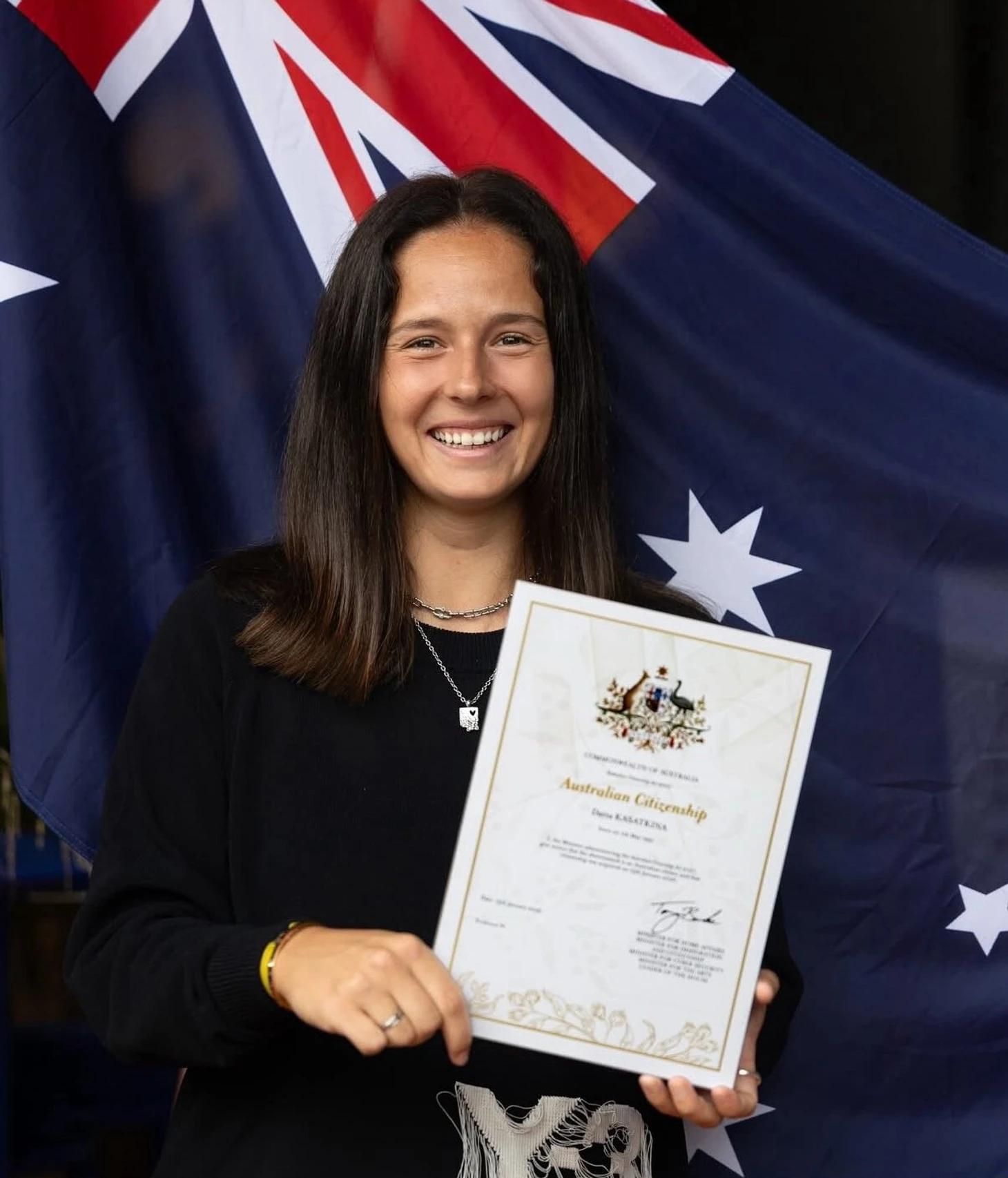 48-я ракетка мира по теннису Дарья Касаткина официально получила гражданство Австралии