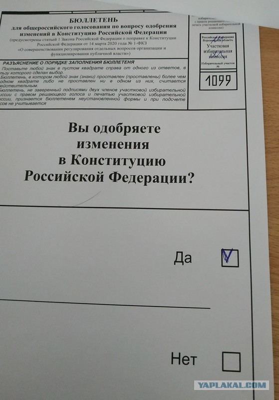 Путин проголосовал по поправкам в Конституцию без маски и перчаток. По закону его должны оштрафовать