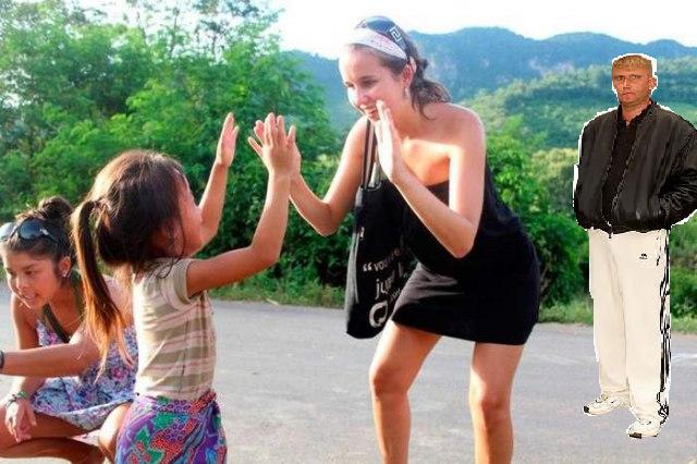 Фотожаба: любопытный парень