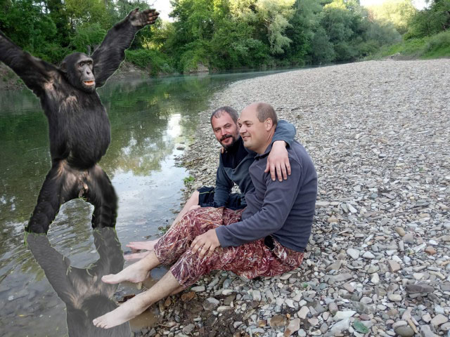 Фотожаба: С кумом на речке