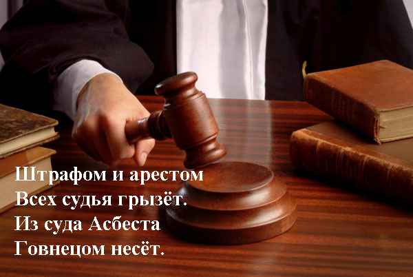 Срифмовала фамилию судьи...пришли с обыском