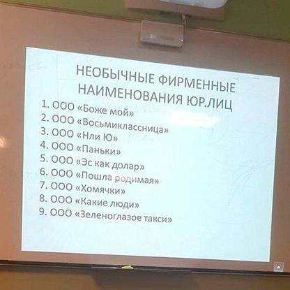Необычные вывески и названия