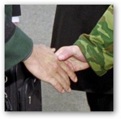 Военные атташе в 61-й бригаде. 2003 год