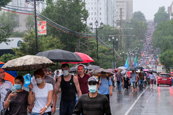 В Хабаровске в тридцать пятый раз провели шествие в поддержку Фургала